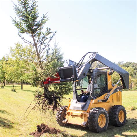 how to move trees with a skid steer|skid steer attachment for tree removal.